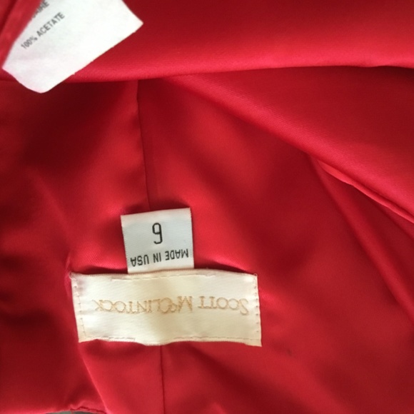 Lord and Taylor strapless red satin dress with train size 6 - Picture 3 of 3